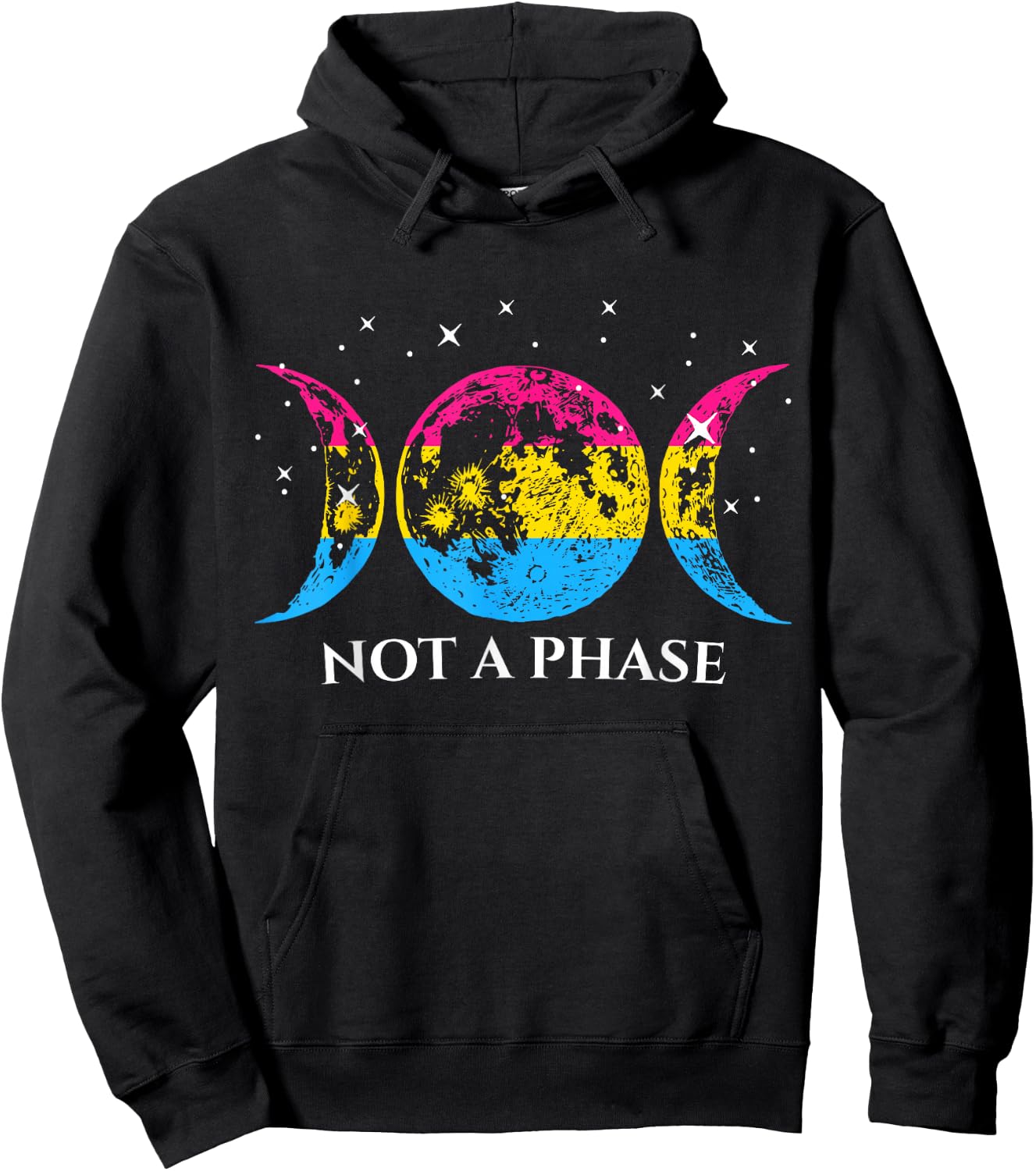 Funny Pansexual Pride Flag Not A Phase Hoodie - Hoodie | Black