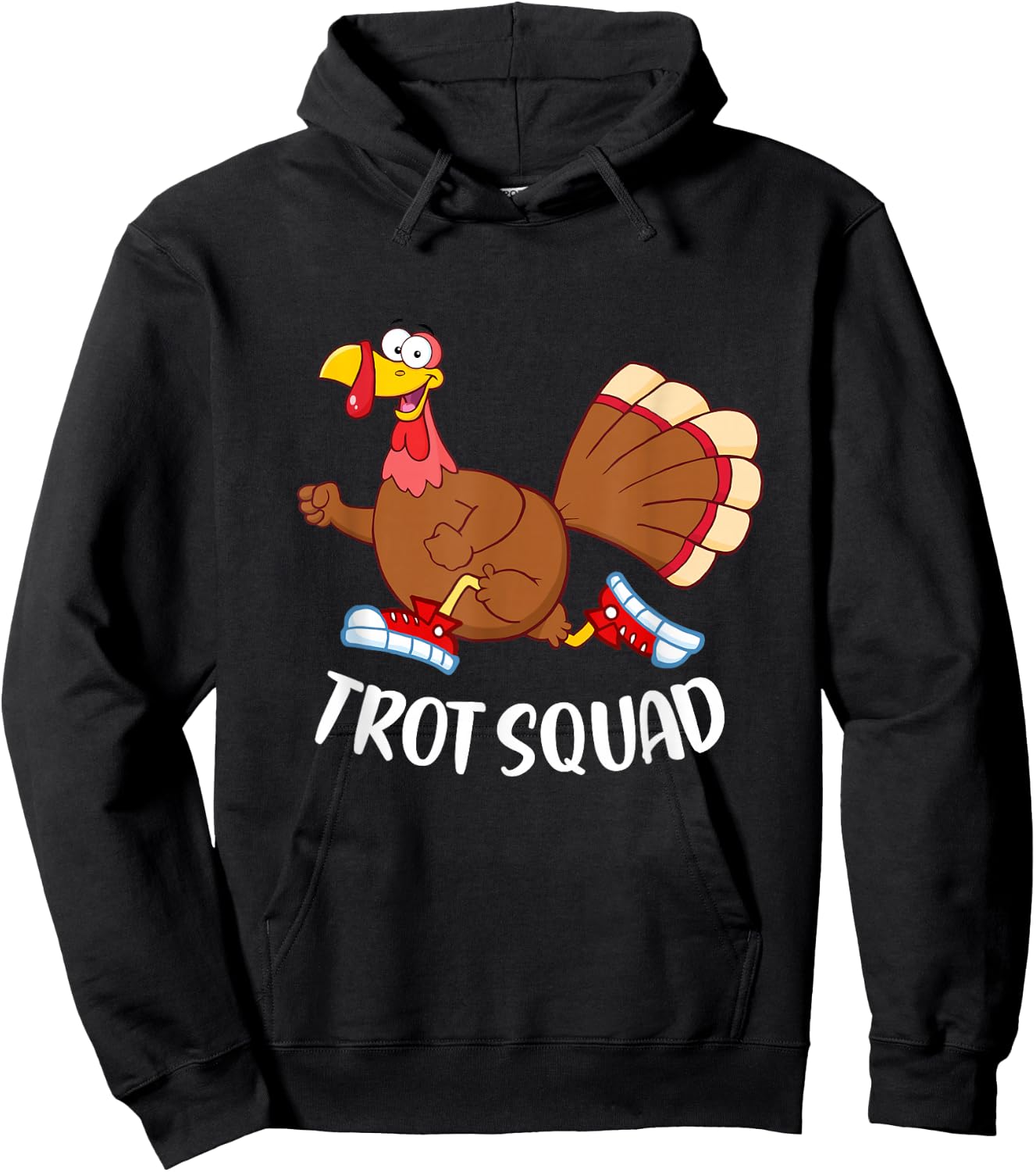 Funny Turkey Trot Squad Hoodie - Hoodie | Black