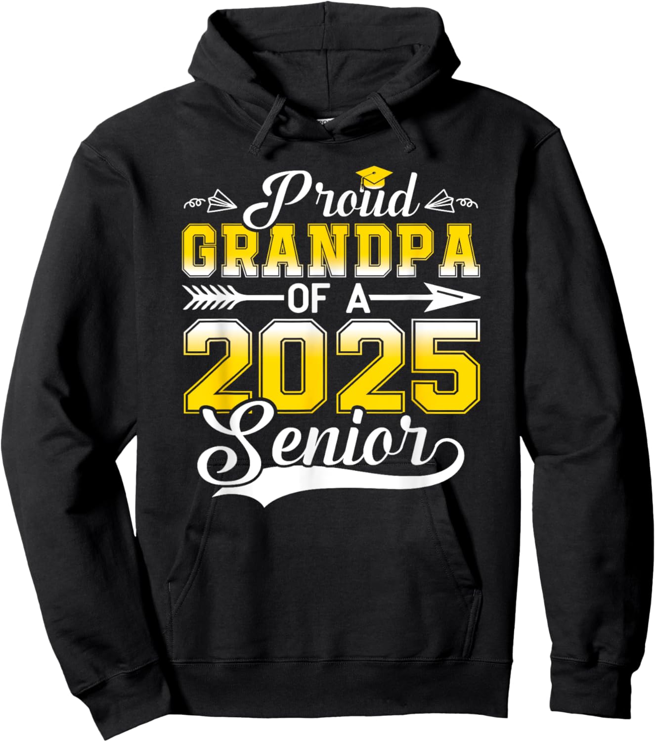 Proud Grandpa of a 2025 Senior Graduate, Funny Graduation Hoodie - Hoodie | Black