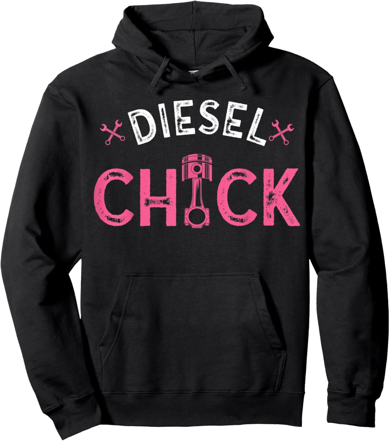 Diesel Chick Funny Truck Mechanic Women's Hoodie - Hoodie | Black