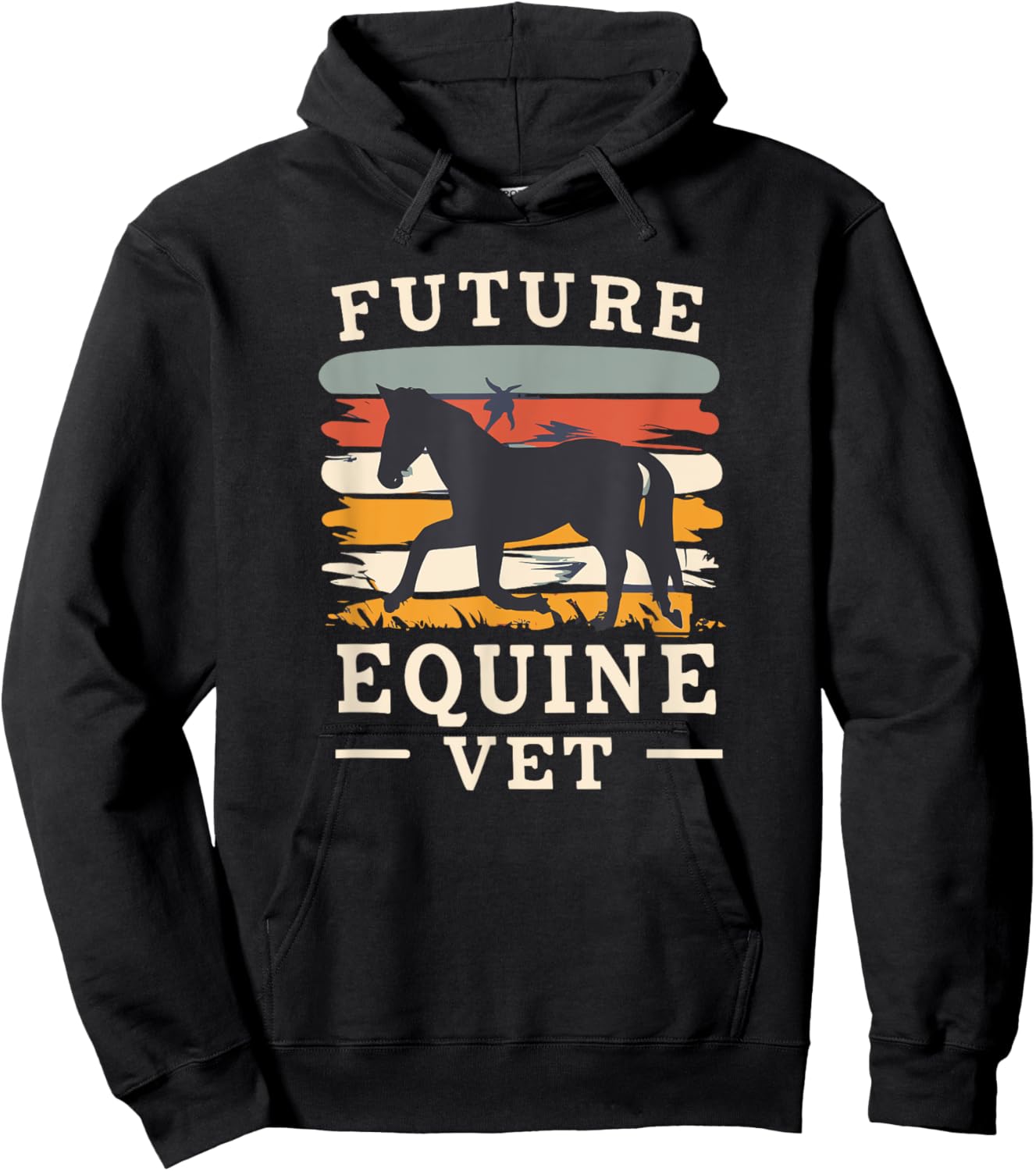 Future Equine Veterinarian Aspiring Vet Student Hoodie - Hoodie | Black