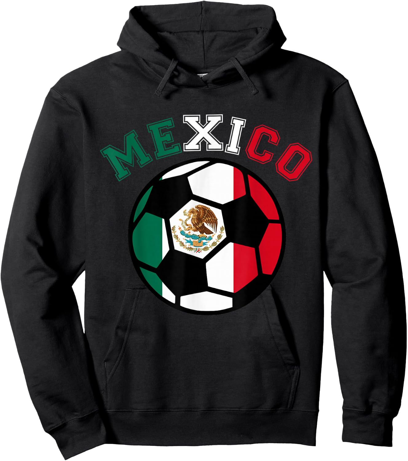 Mexican Soccer Futbol Football Mexico Flag Jersey Hoodie - Hoodie | Black