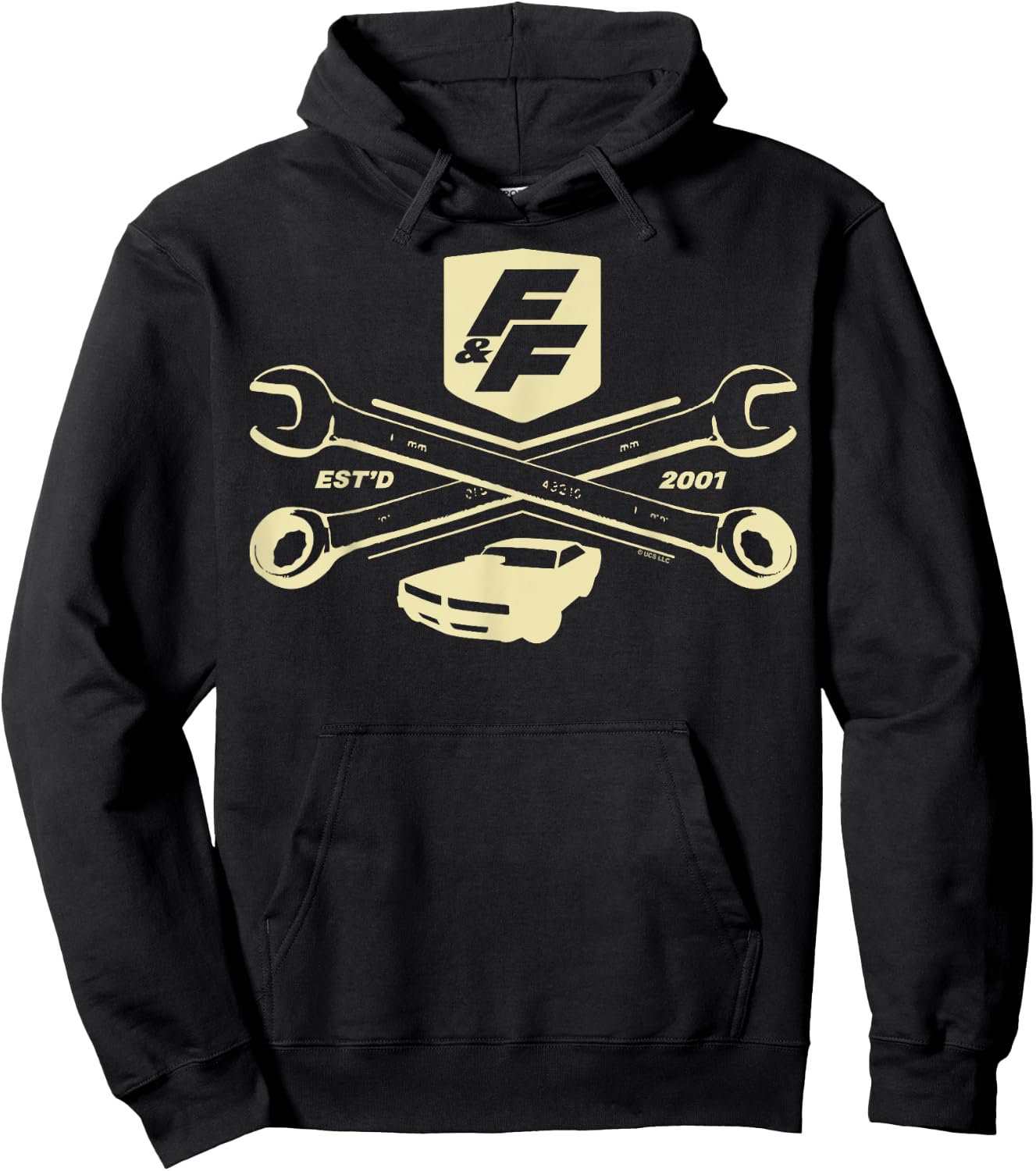 Fast & Furious EST'D 2001 Crossed Wrench Logo Hoodie - Hoodie | Black