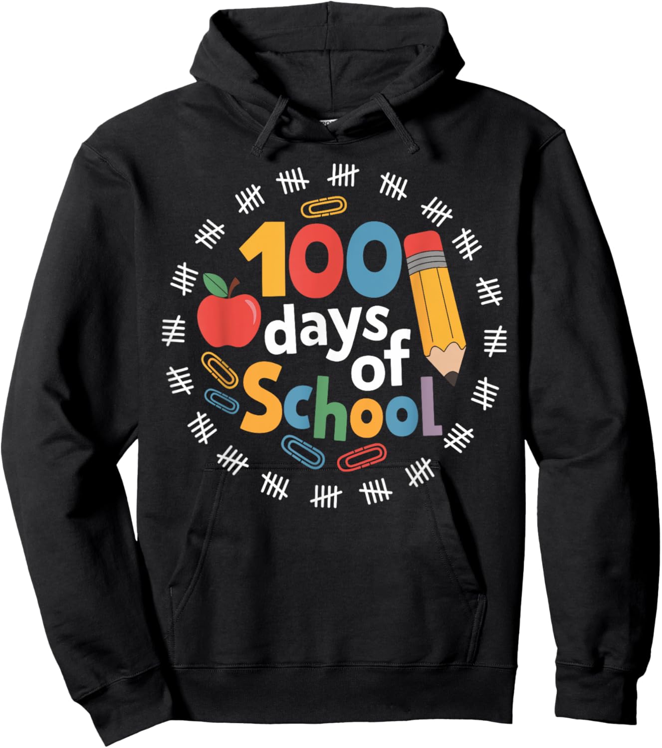 Happy 100th Day of School 100 Days Smarter Teacher Students Hoodie - Hoodie | Black