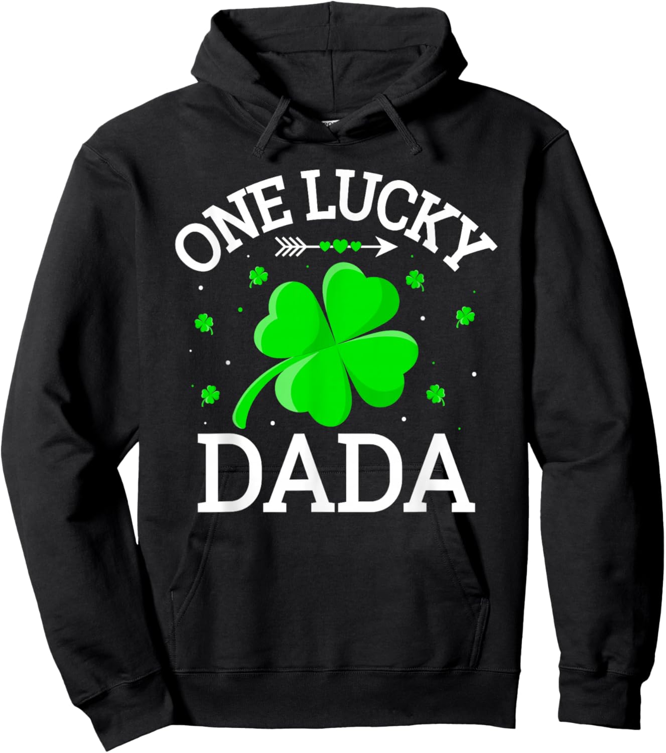 One Lucky Dada Matching St Patrick's Day Hoodie - Hoodie | Black