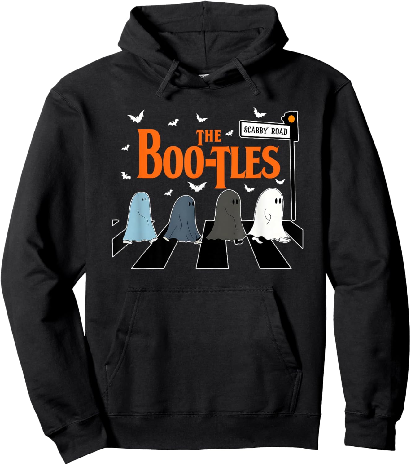 The Boo-tles, Funny Boo Halloween, Ghost Witchy Halloween Hoodie - Hoodie | Black