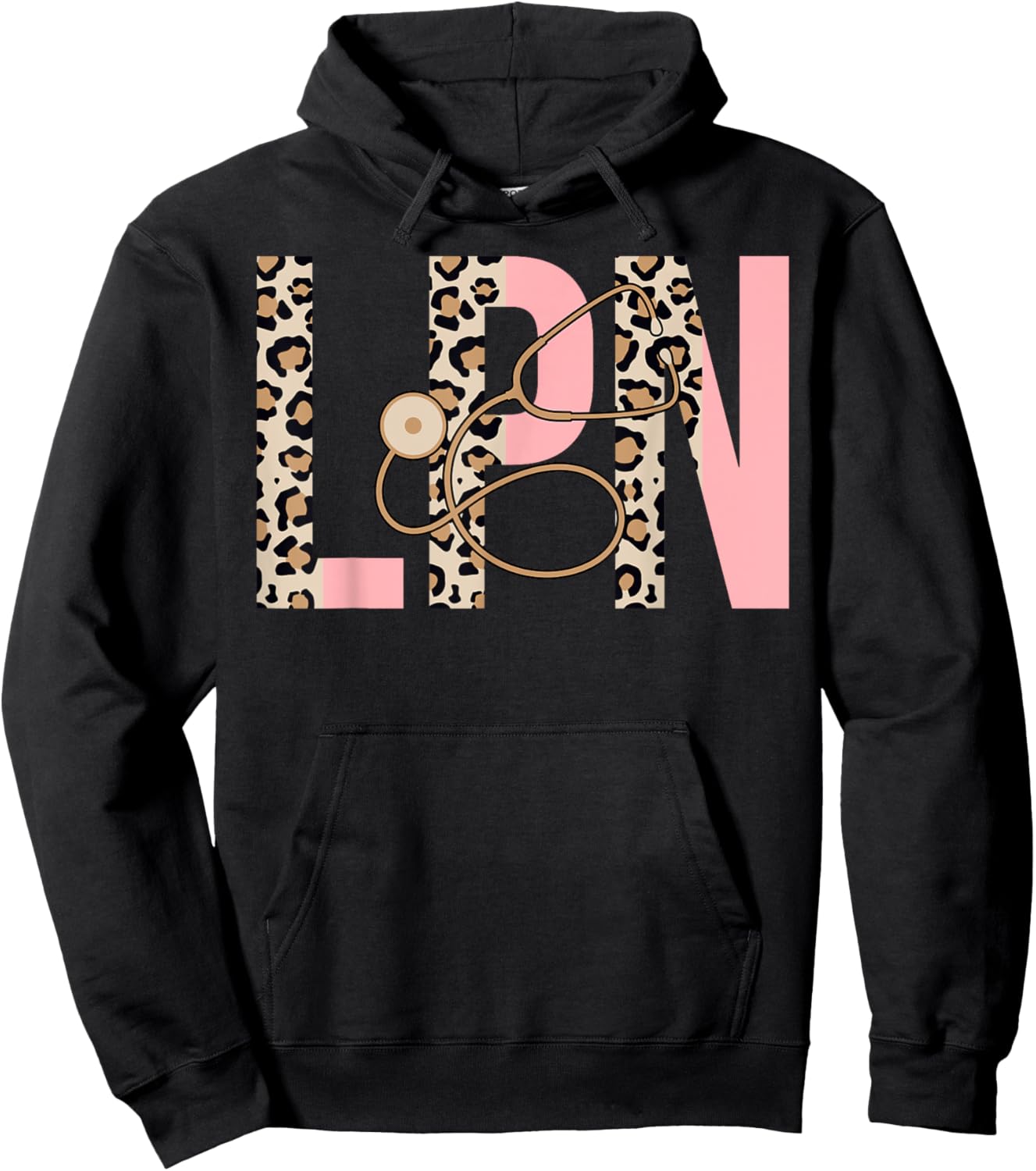 LPN - Leopard Licensed Practical Nurse LPN Hoodie - Hoodie | Black