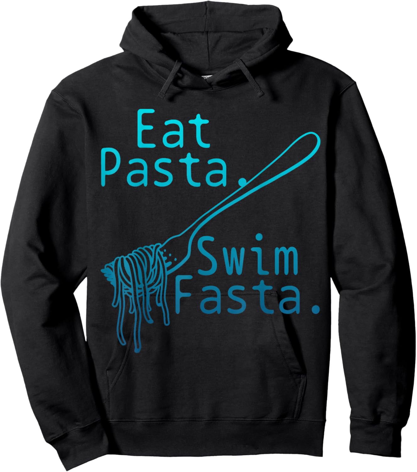 Swimming Eat Pasta Swim Fasta Funny Swimmer Hoodie - Hoodie | Black