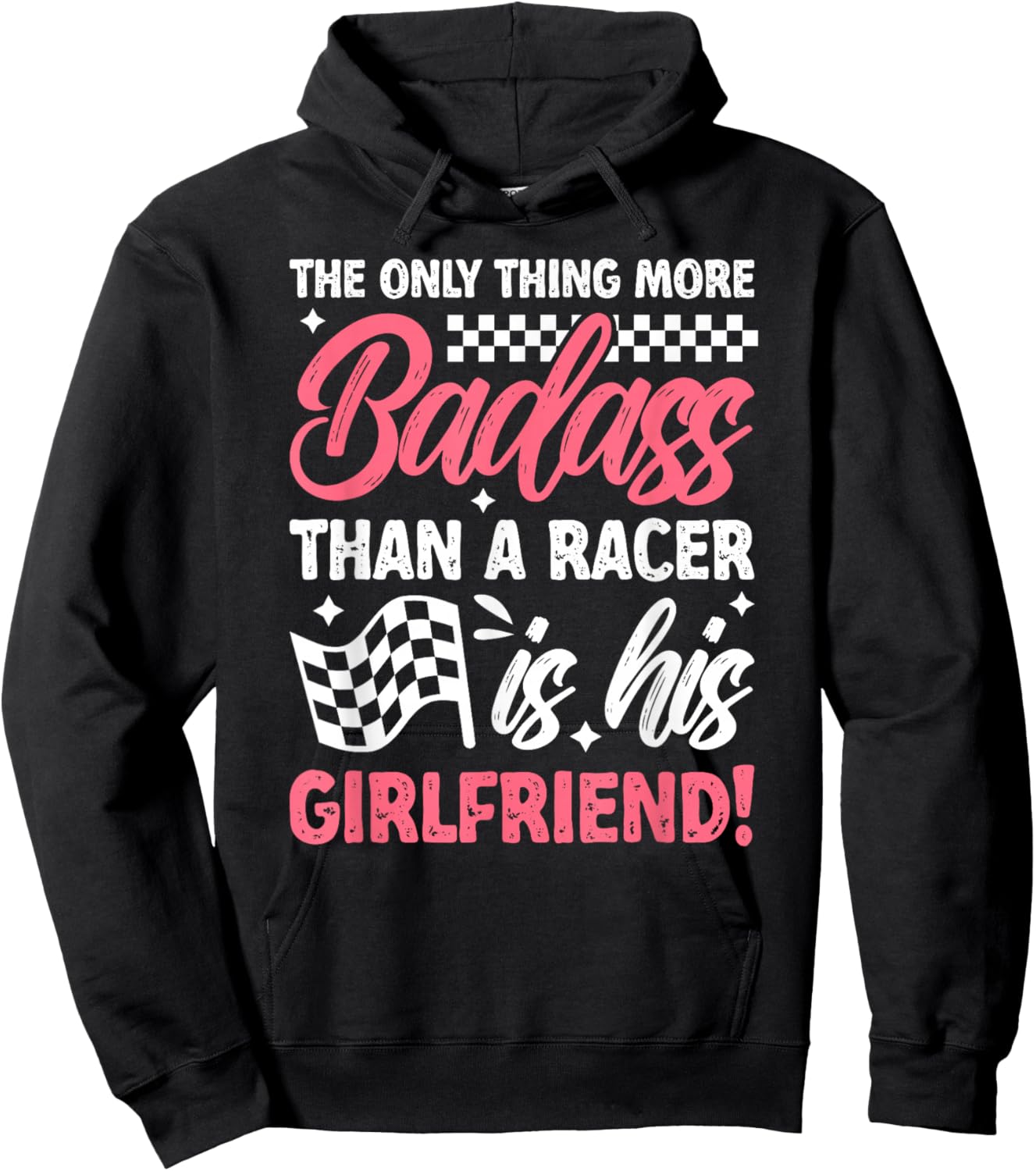 Race Girlfriend Funny Racing Girlfriend Of A Racer Hoodie - Hoodie | Black