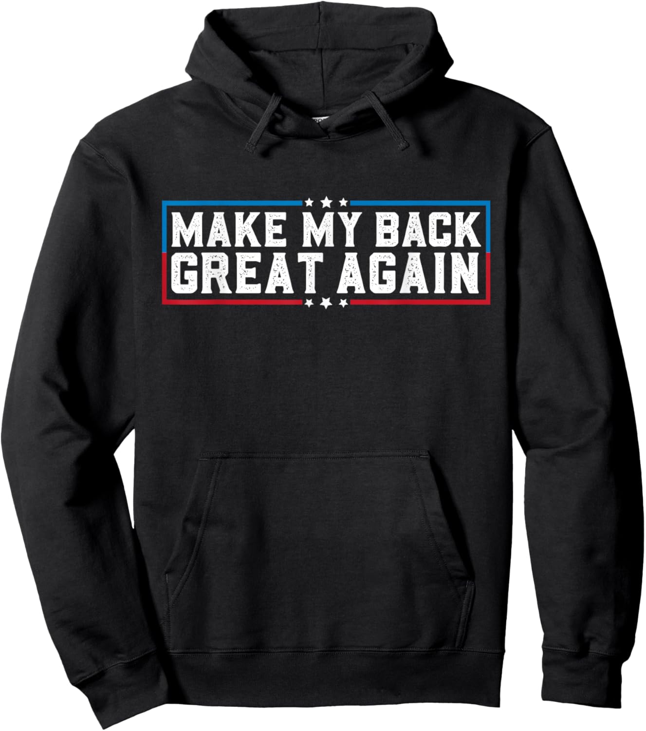 Make My Back Great Again Funny Back Surgery Recovery Hoodie - Hoodie | Black