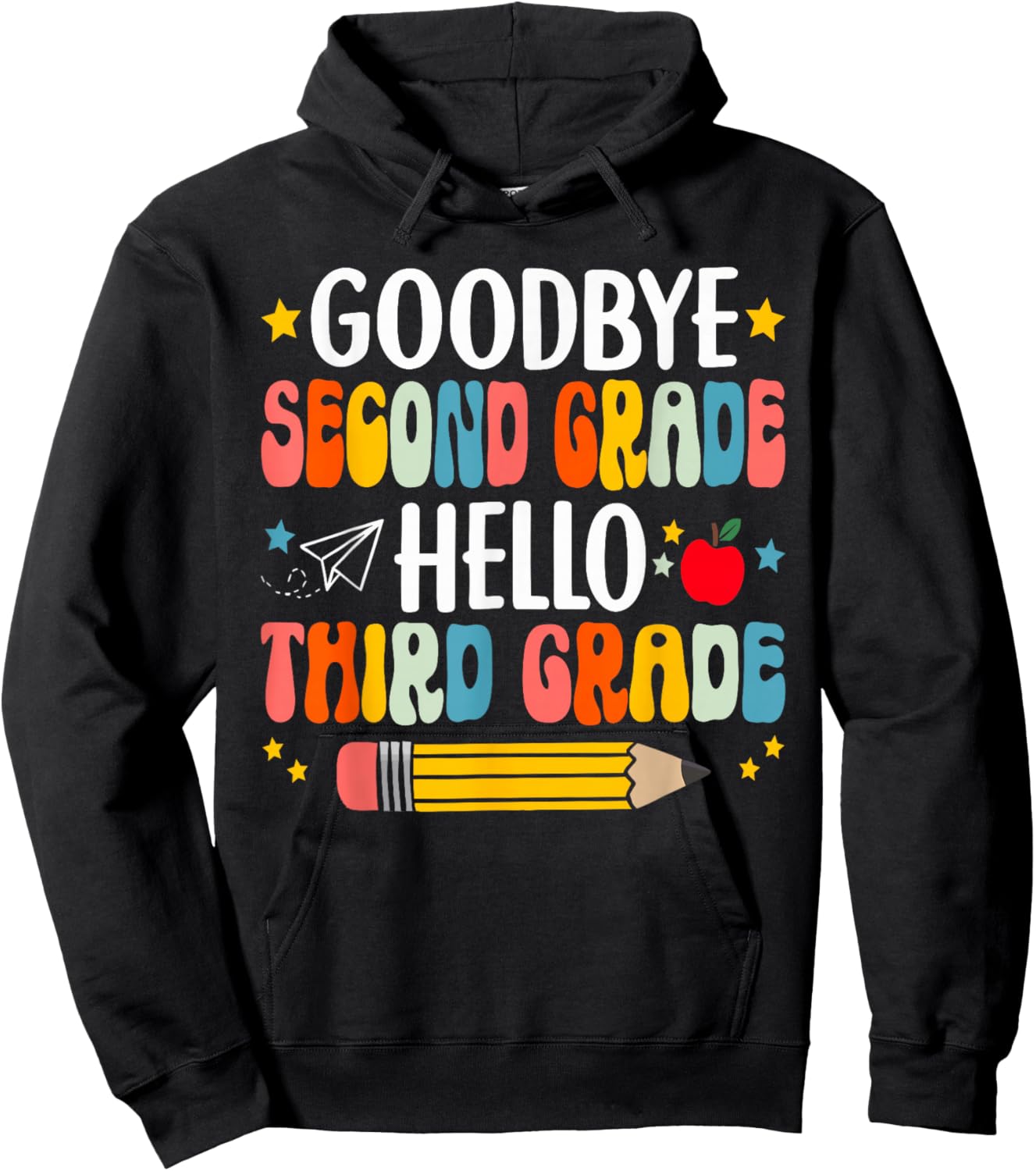Goodbye Second Grade Hello Third Grade Graduation Hoodie - Hoodie | Black