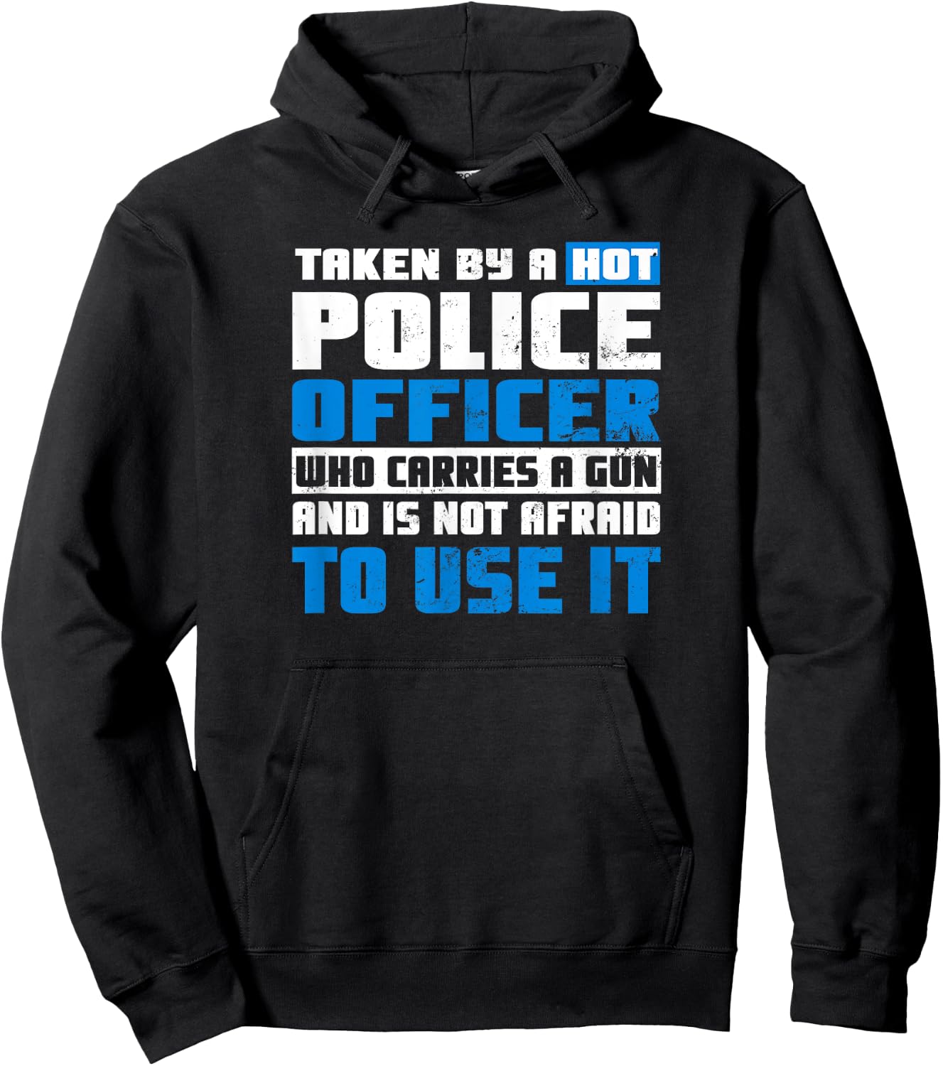 Police Girlfriend Design | Taken By A Hot Cop Gift Hoodie - Hoodie | Black
