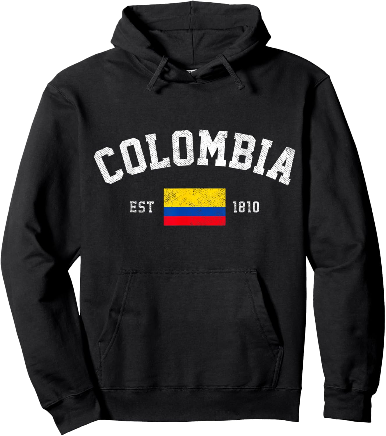 Colombia Est. 1810 Colombian Flag Independence Day Hoodie - Hoodie | Black