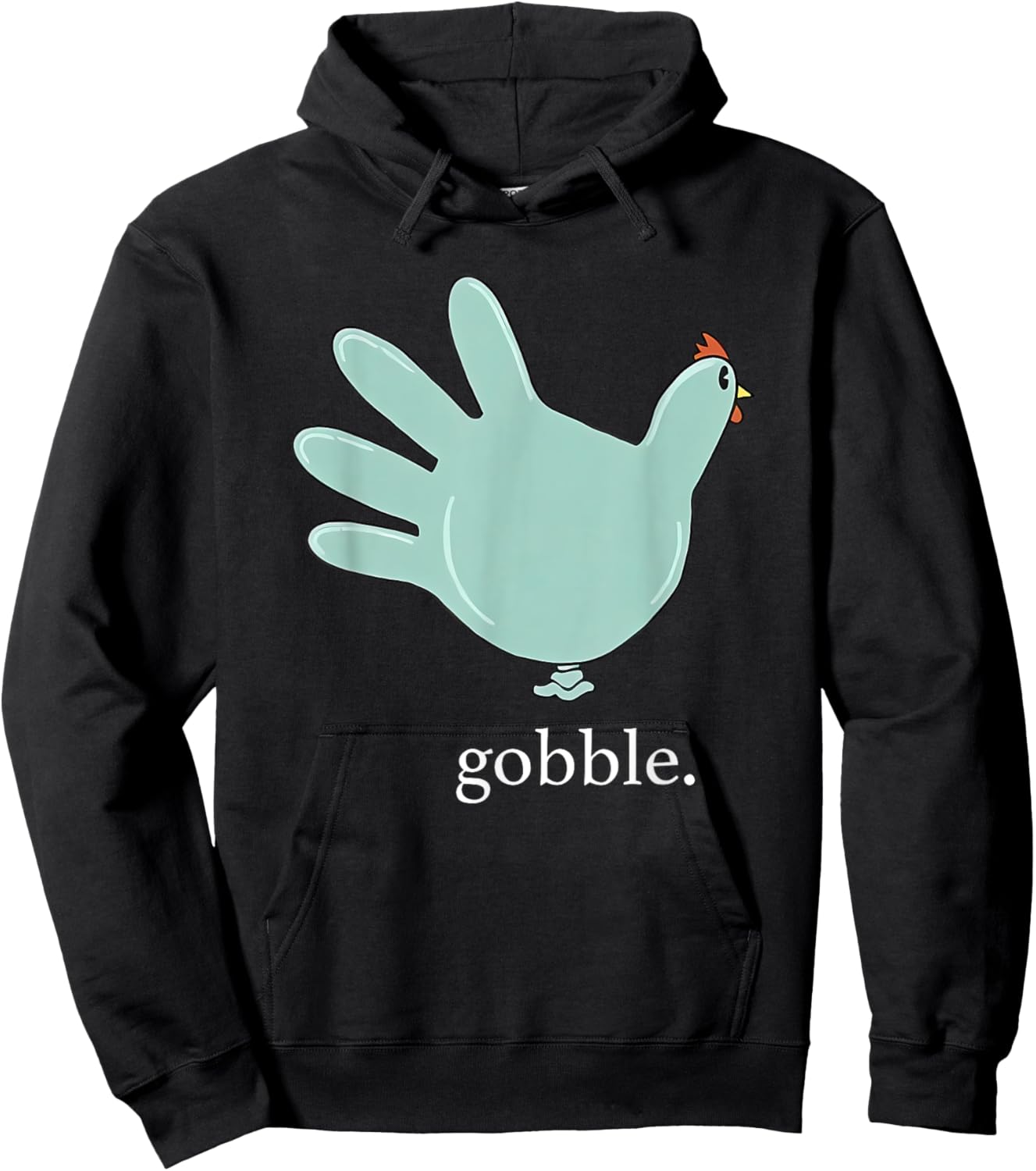 Funny Gobble Turkey Glove Medical Nures Thanksgiving Fall Hoodie - Hoodie | Black