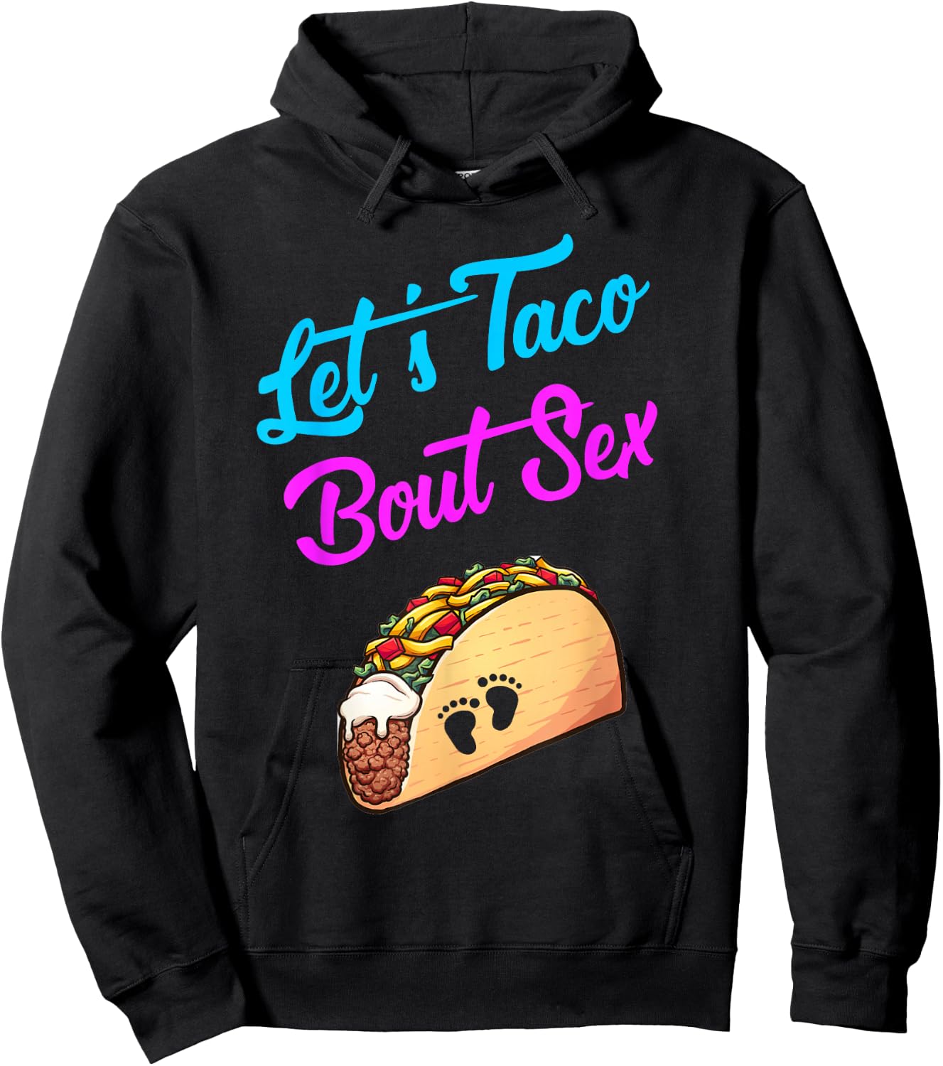 Mom Dad Let's Taco Bout Sex Funny Gender Reveal Party Gift Hoodie - Hoodie | Black