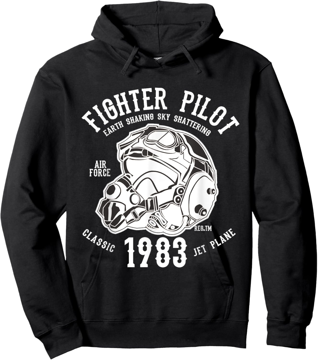 Fighter Pilot Helmet Army Hoodie - Hoodie | Black