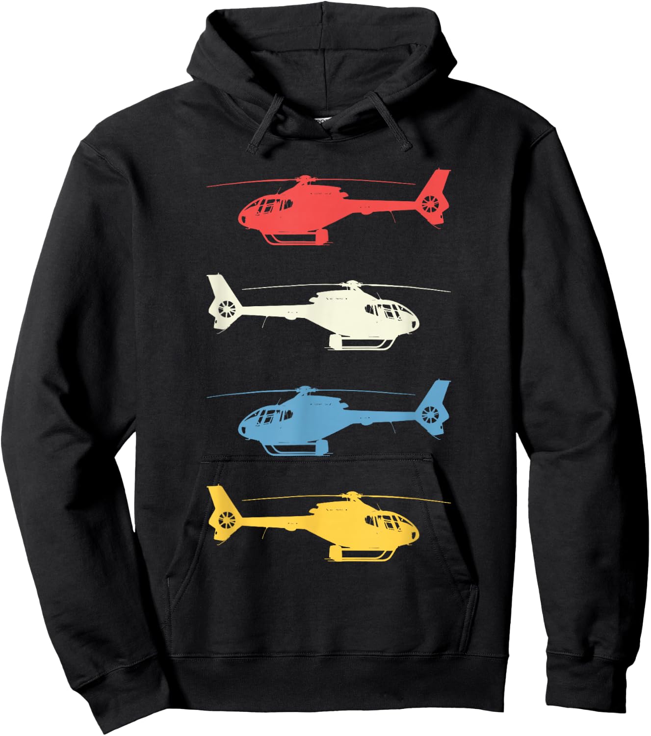 Helicopter Pilot Vintage Aviation Flying Helicopters Pilots Hoodie - Hoodie | Black