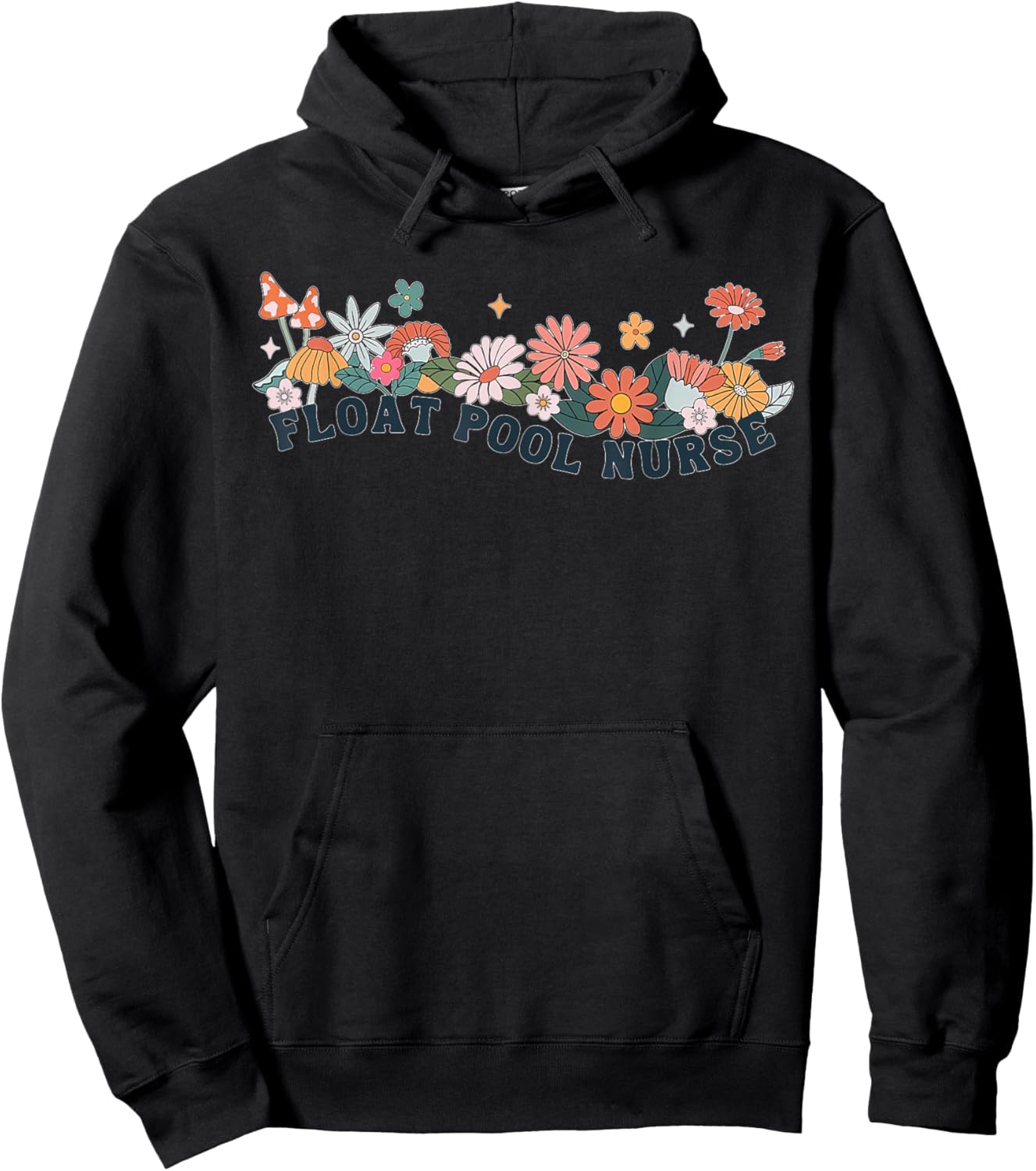 Float Pool Nurse Flower Nursing RN Graduation Women Man Hoodie - Hoodie | Black