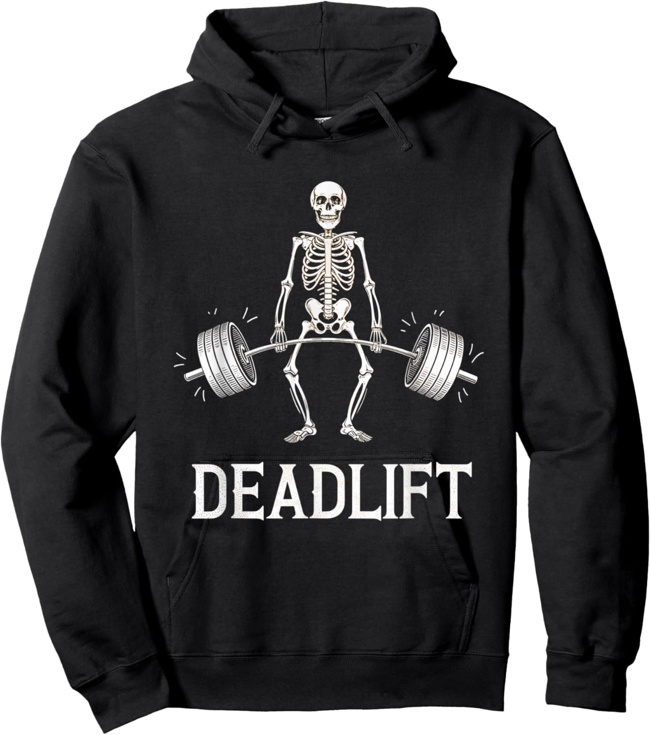 Deadlift Skeleton Workout Fitness Gym Lifters Weight Hoodie - Hoodie | Black
