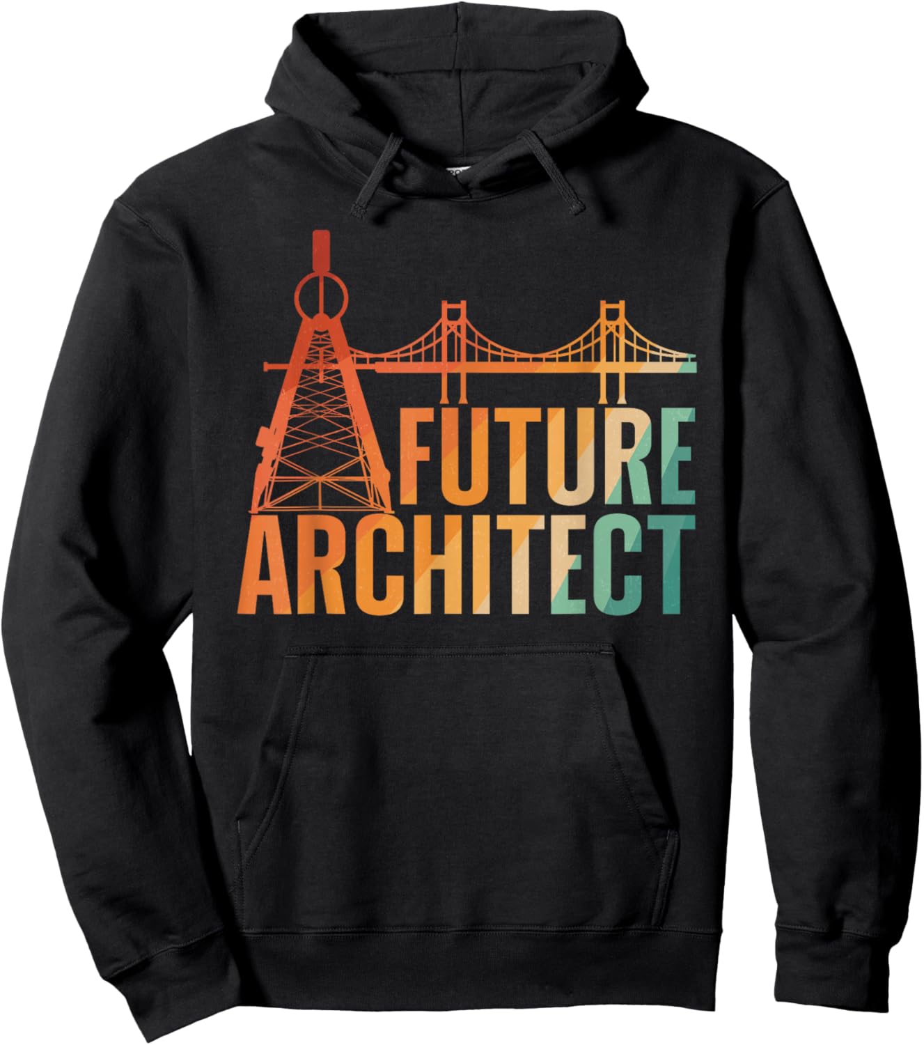 Cool Future Architect Art Boy Girl Kids Architecture Student Hoodie - Hoodie | Black