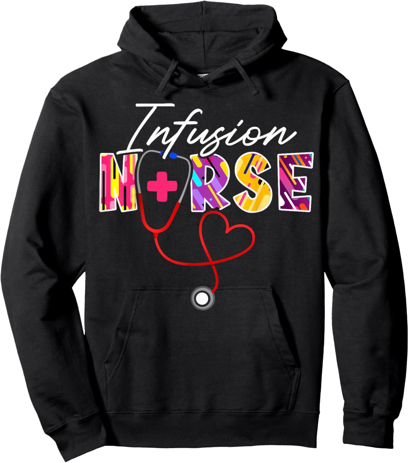 Infusion Nurse Stethoscope Hoodie - Hoodie | Black