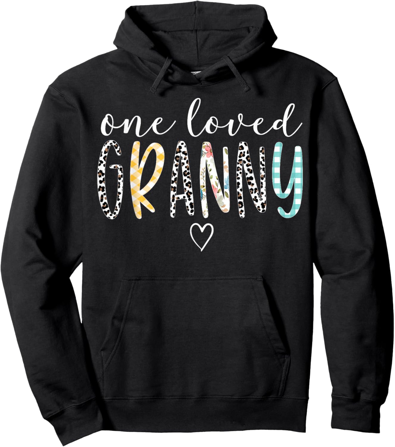 Granny Gifts Women One Loved Granny Mother's Day Hoodie - Hoodie | Black