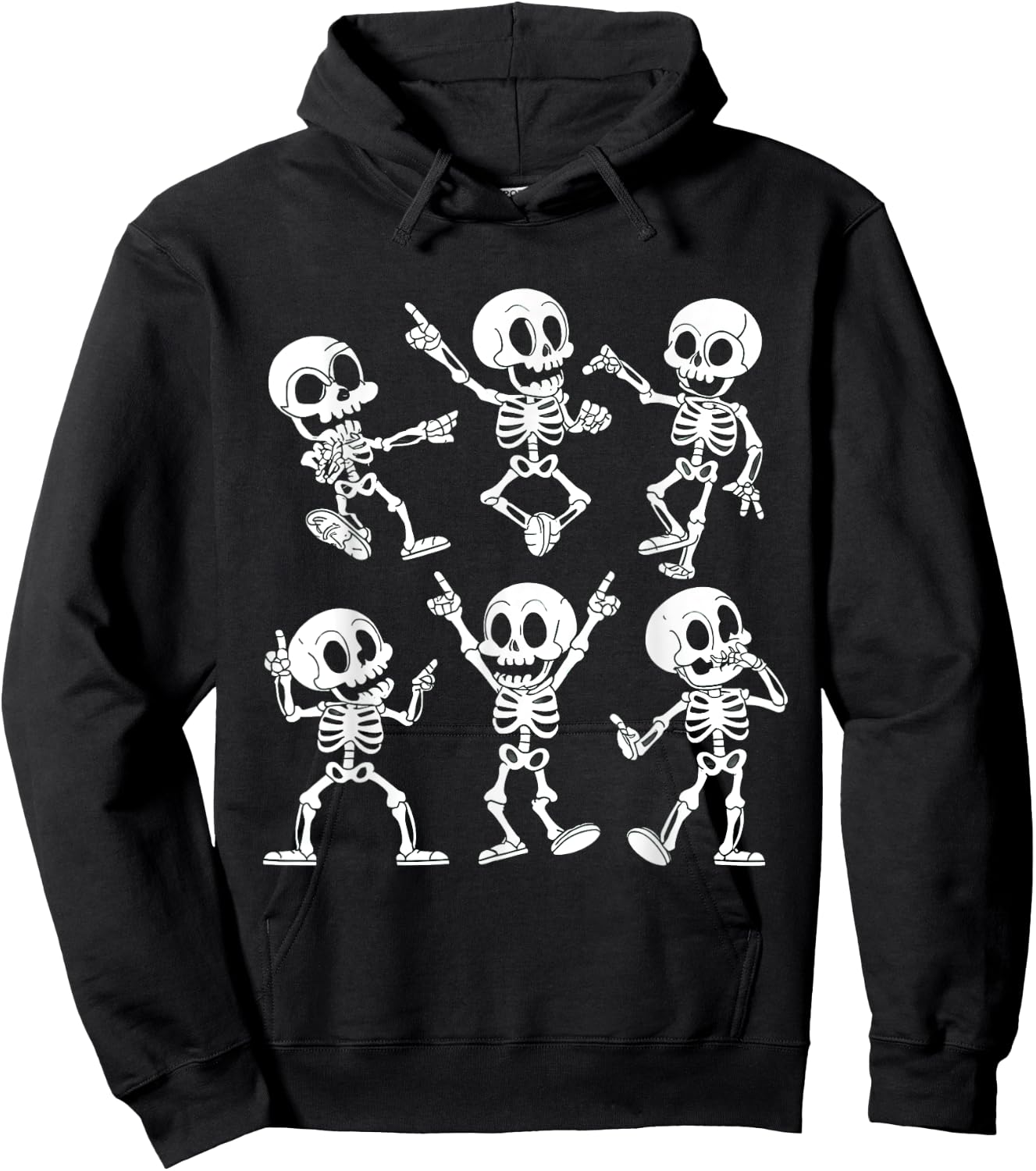 Dancing Skeletons Cute Funny Halloween Skeleton Dance Hoodie - Hoodie | Black