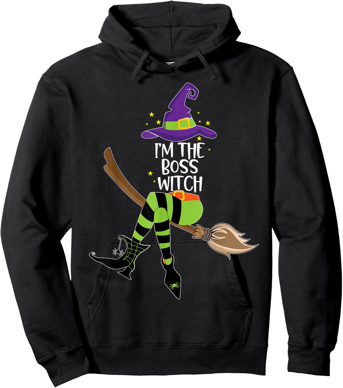 Im the Boss Witch Shirt Halloween Matching Group Costume Hoodie - Hoodie | Black