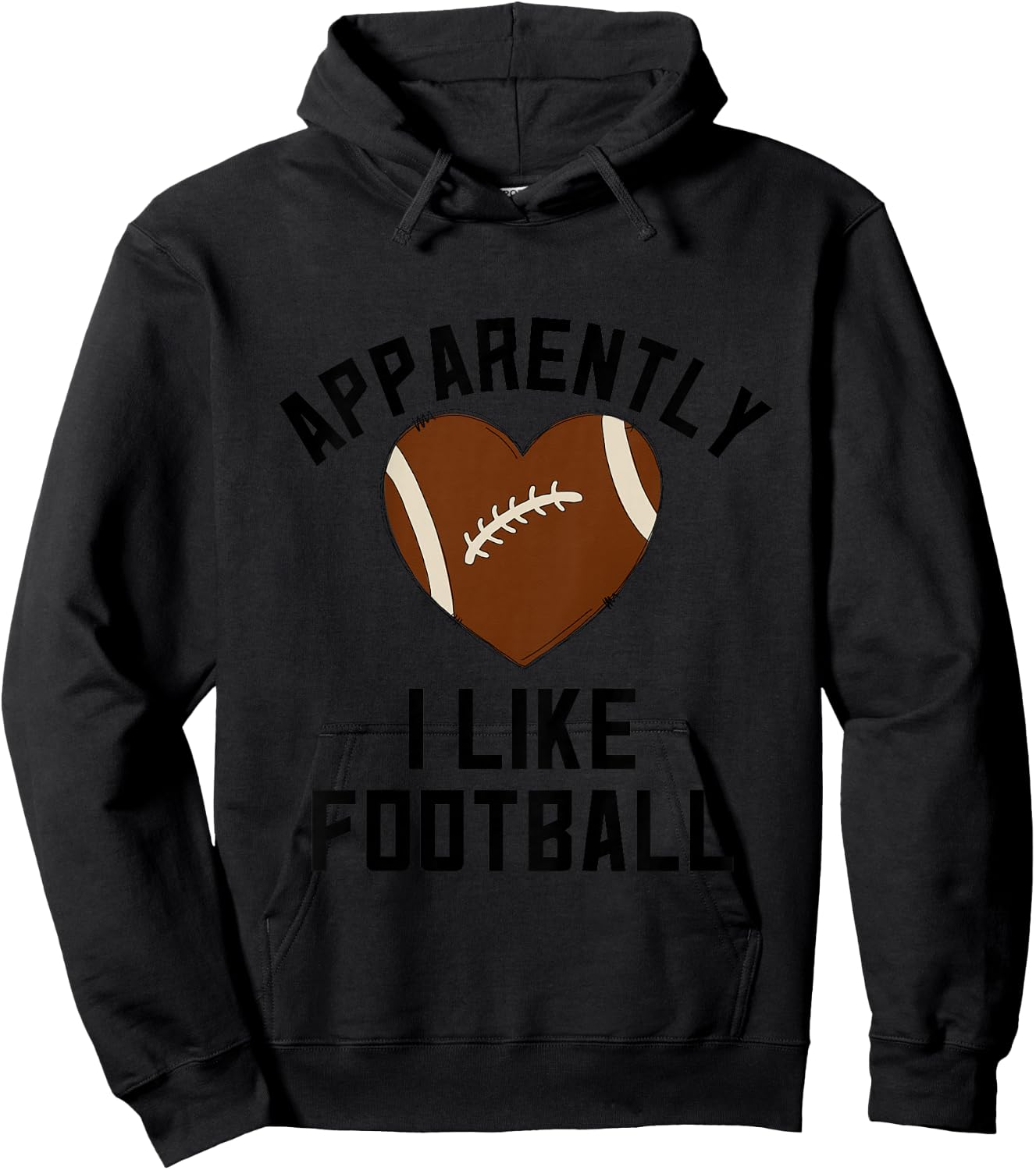 Kids Pink Football Shirts For Girls Apparently I Like Football Hoodie - Hoodie | Black