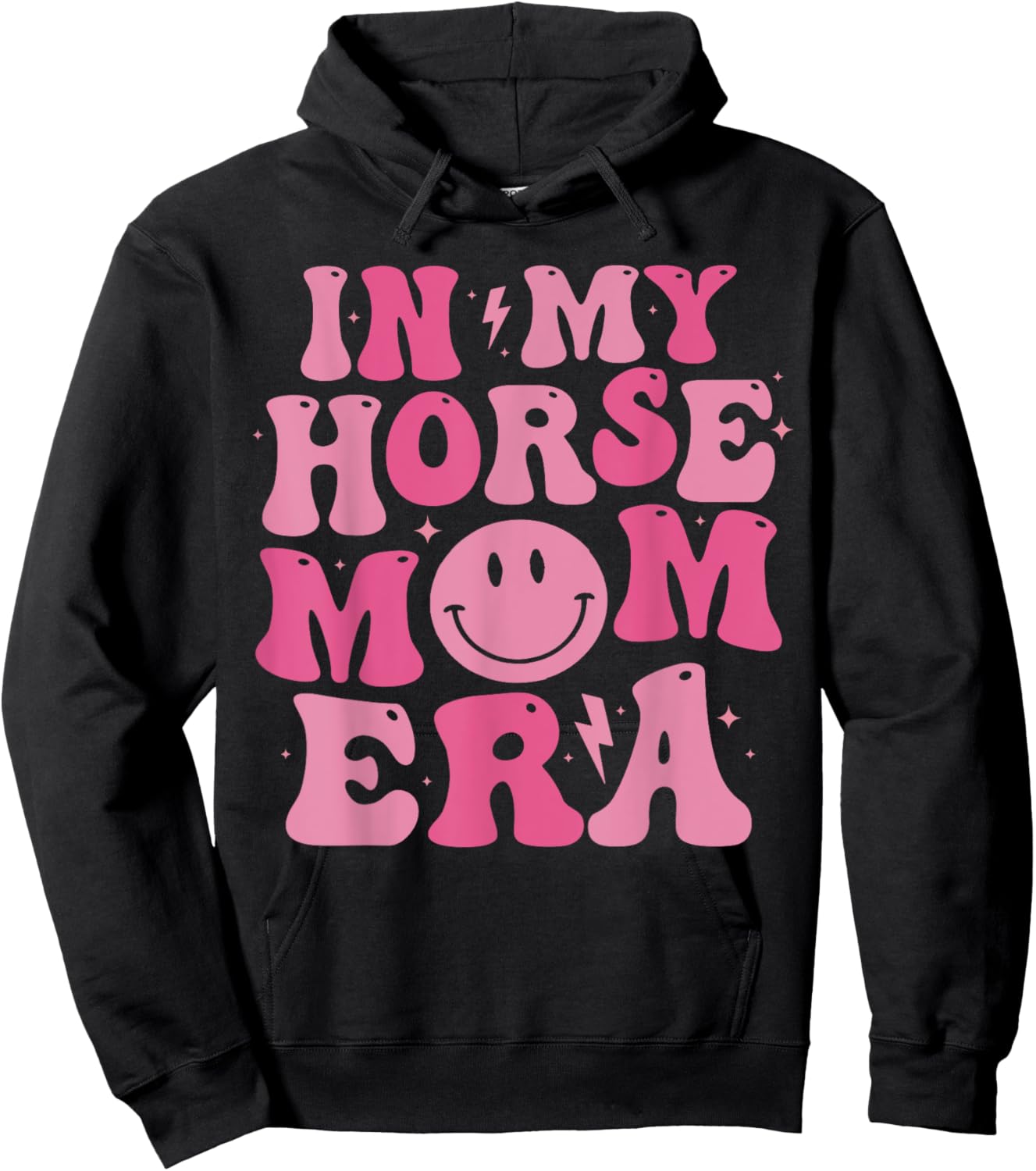 In my horse mom era horse show mom horse riding equestrian Hoodie - Hoodie | Black