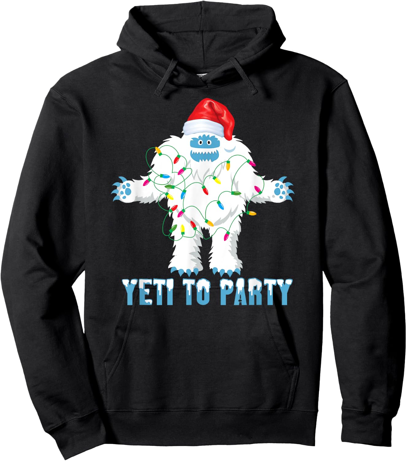 Christmas Yeti To Party shirt Cute Yeti for Christmas Hoodie - Hoodie | Black
