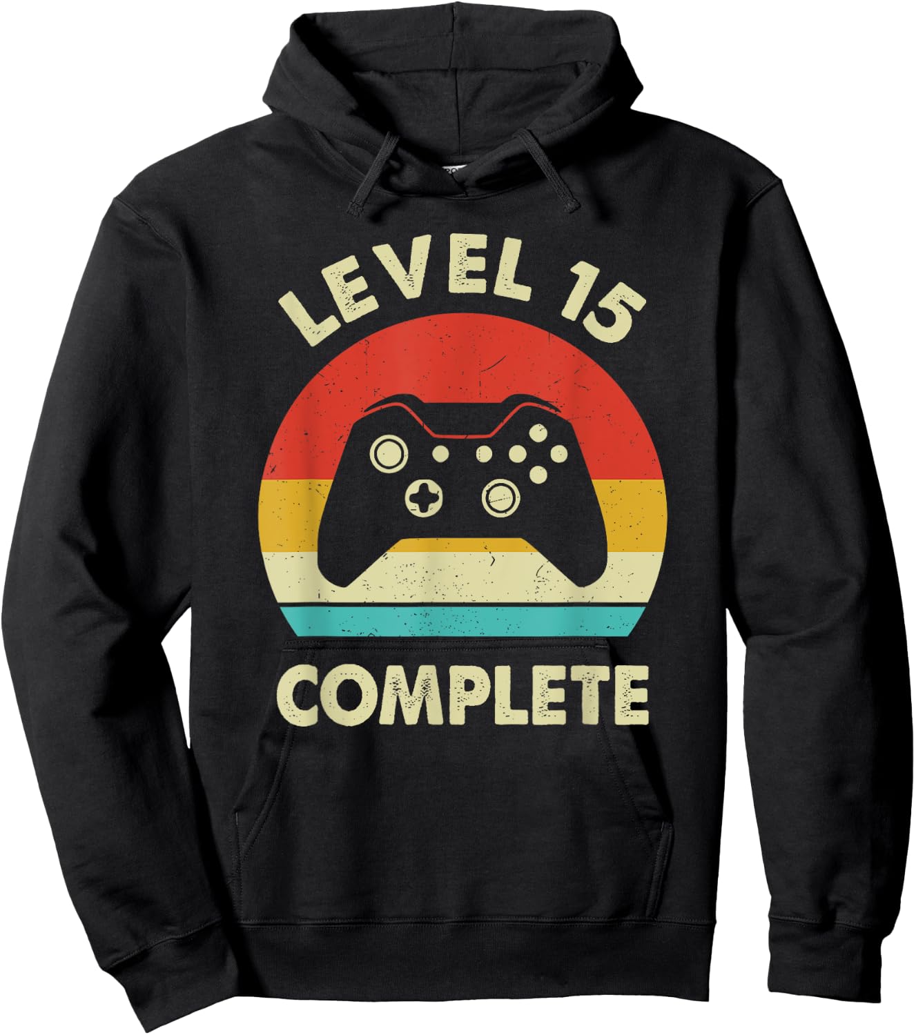Level 15 Complete - 15th Wedding Anniversary For Couples Hoodie - Hoodie | Black