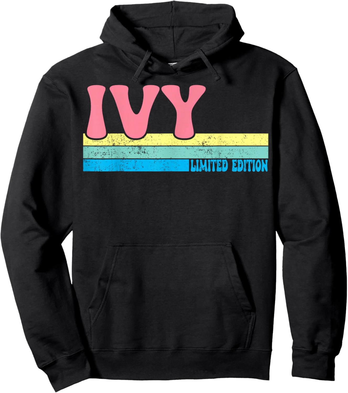 IVY Name Personalized Cute Idea Groovy Women IVY Hoodie - Hoodie | Black