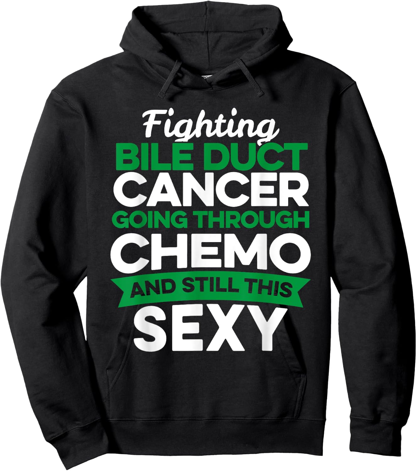 Funny Cancer Fighter Bile Duct Cancer Patient Chemo Therapy Hoodie - Hoodie | Black