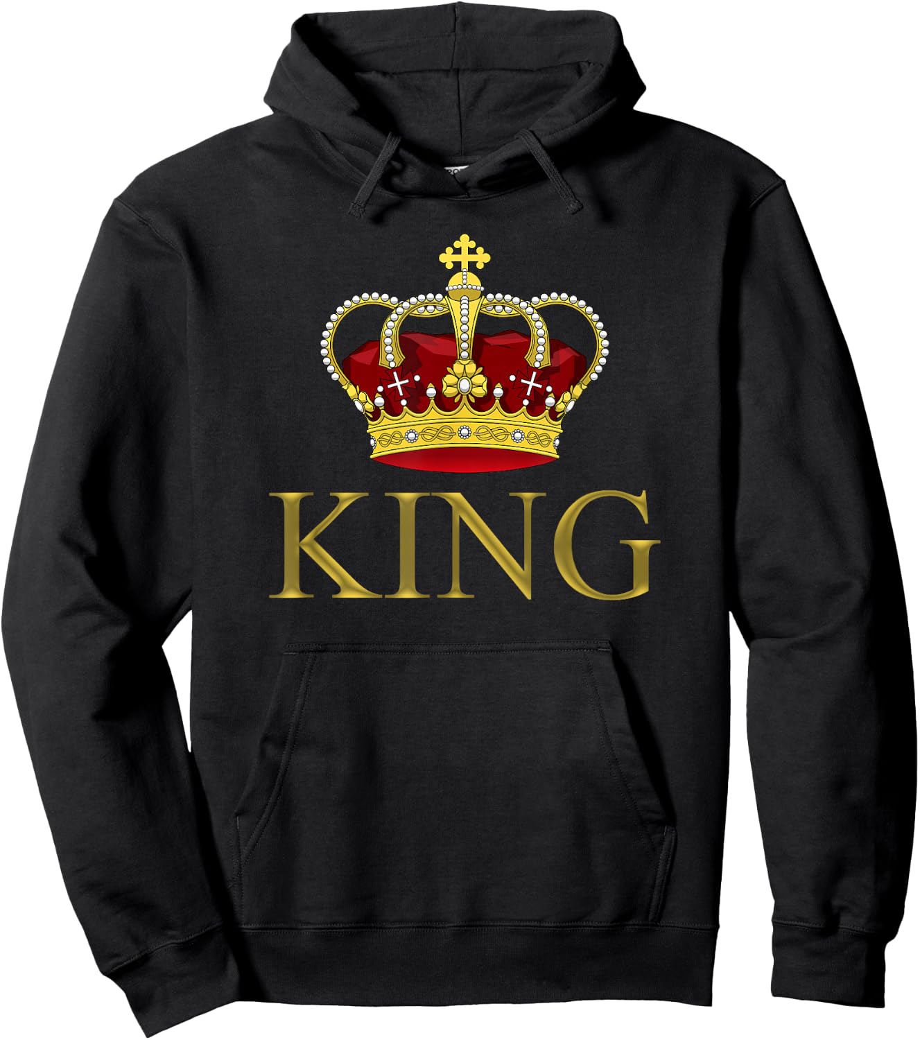 King Gold Crown Royalty Birthday Gift Hoodie - Hoodie | Black