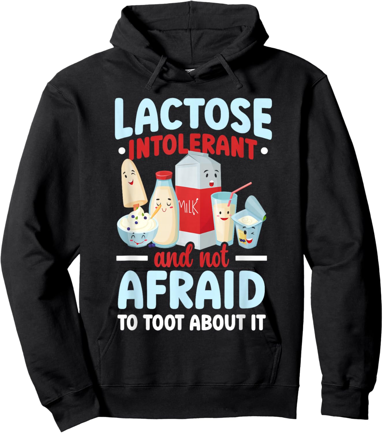 Milk Funny Lactose Intolerant Cheese Hoodie - Hoodie | Black