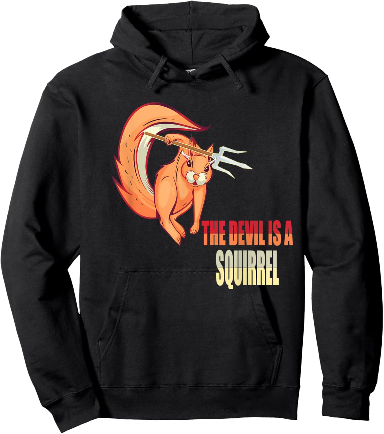 Devil Squirrel, The Devil Is A Squirrel Gift Hoodie - Hoodie | Black