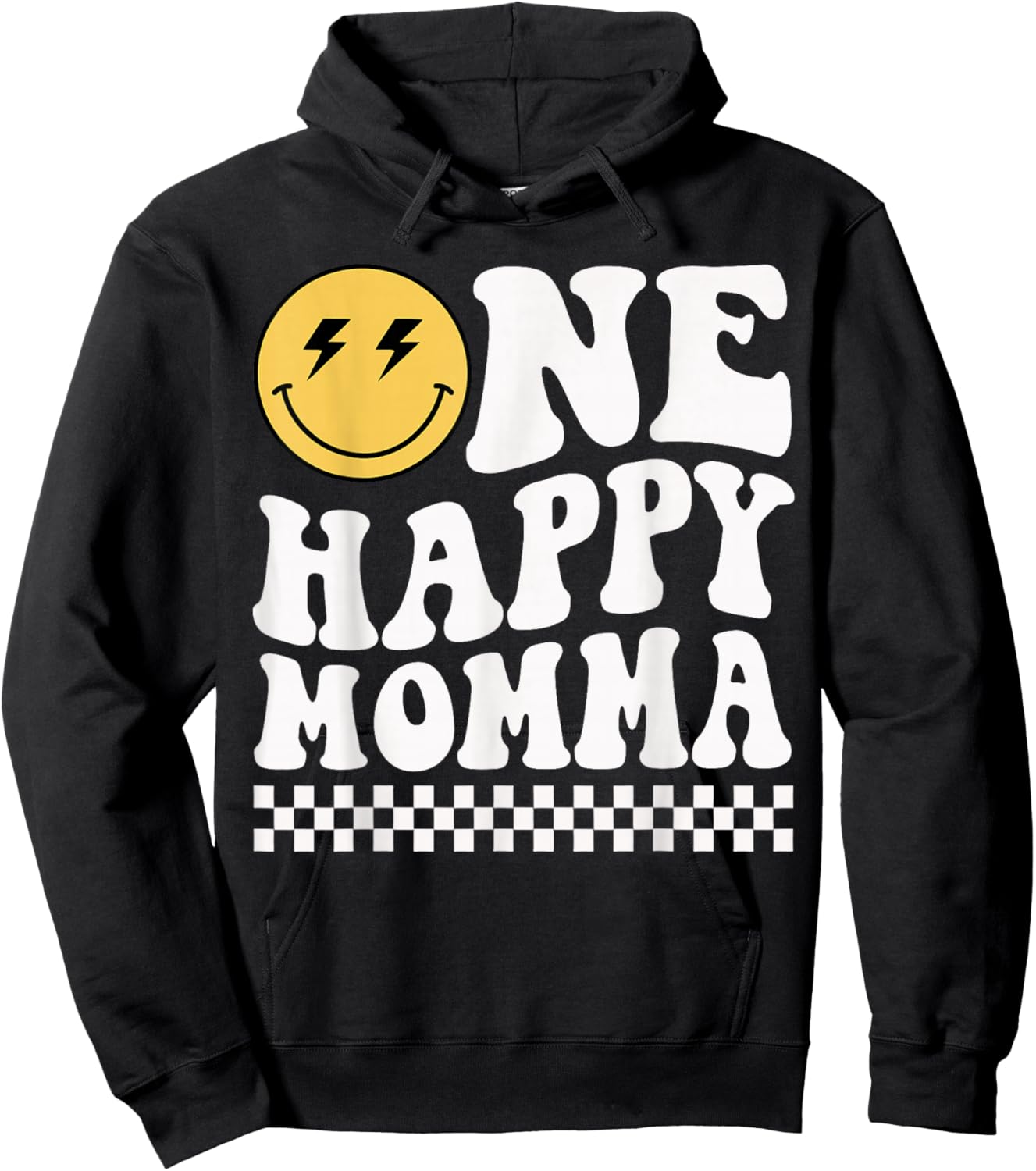 One Happy Dude Momma 1st Birthday Family Matching Hoodie - Hoodie | Black