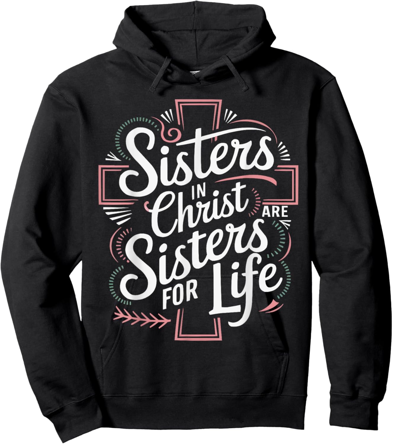 Sisters In Christ Religion Jesus Christian Women Faith Hoodie - Hoodie | Black
