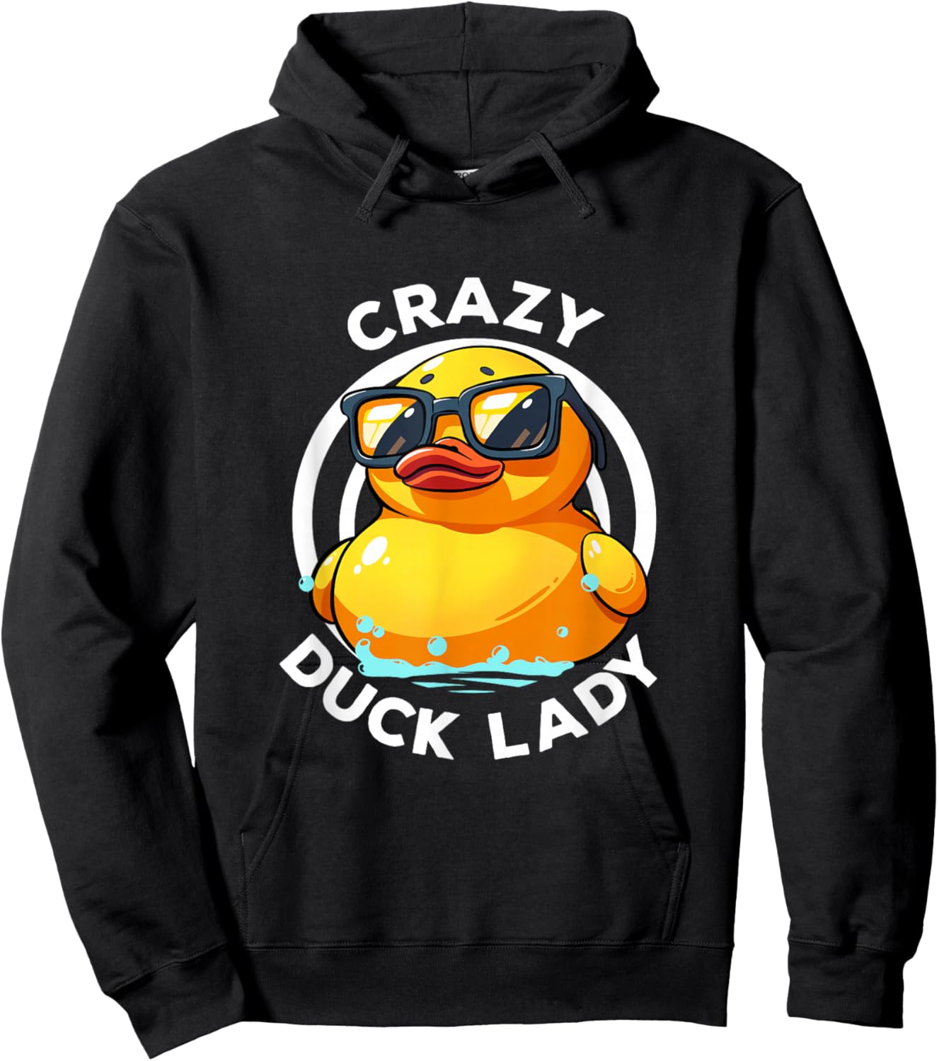 Crazy Duck Lady Cute Duck Mom Duck Owner Funny I Love Ducks Hoodie - Hoodie | Black