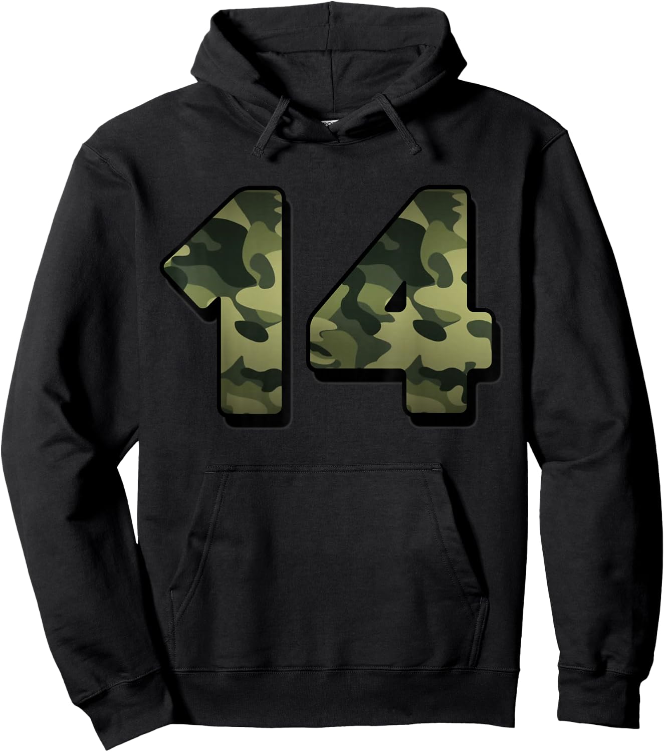 14th Birthday 14 Years Old Party Camouflage Gift Hoodie - Hoodie | Black
