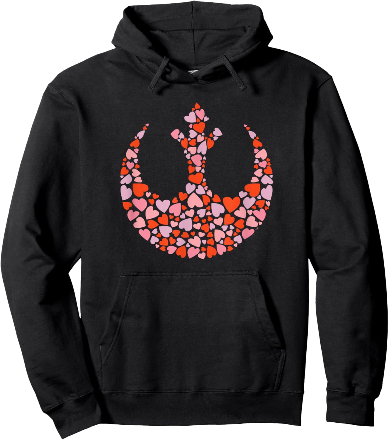 Star Wars Valentine's Day Rebel Alliance Symbol Logo Hearts Hoodie - Hoodie | Black