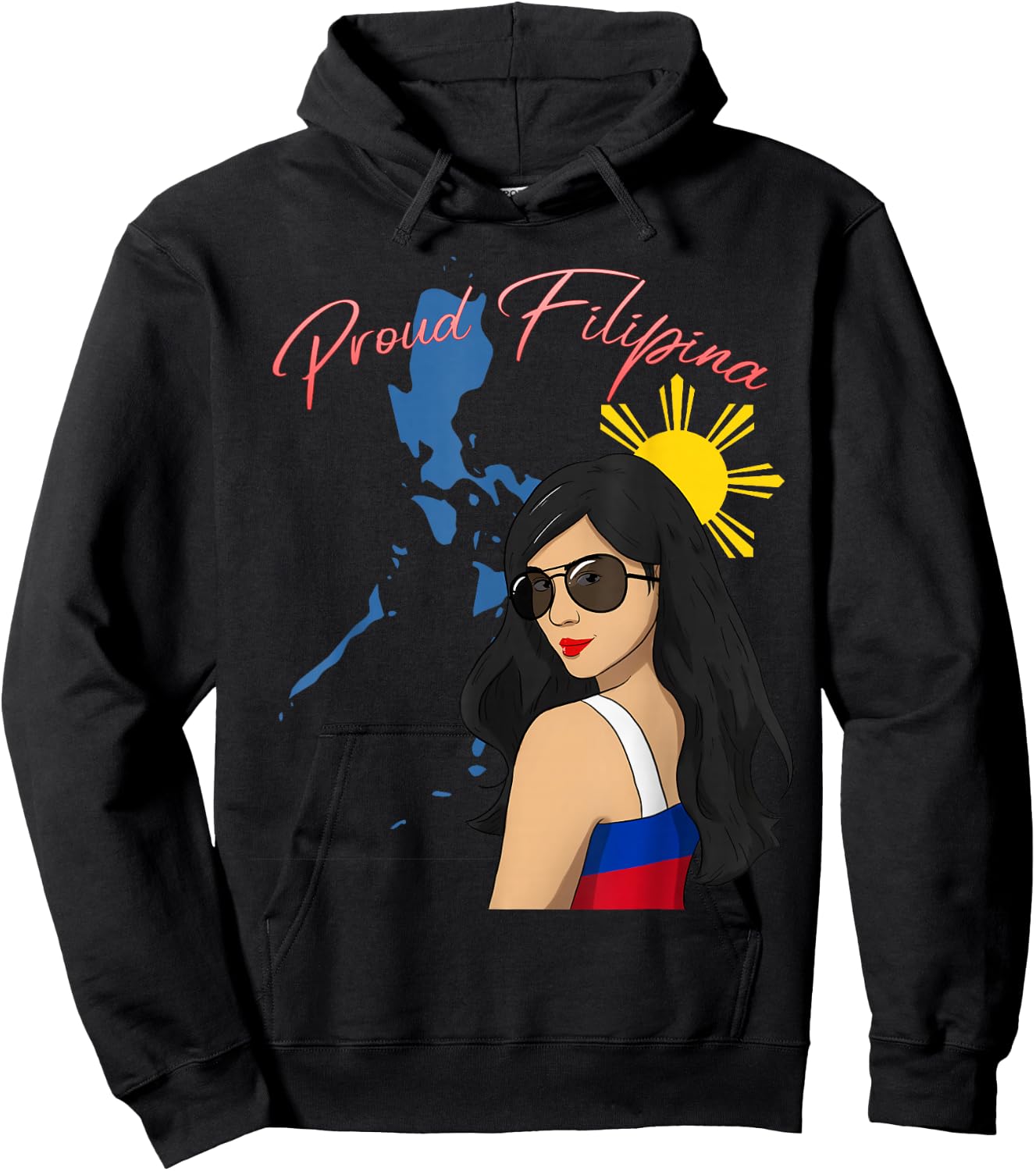 Philippines Girl Pinay Proud Filipina Filipino Flag Day Hoodie - Hoodie | Black