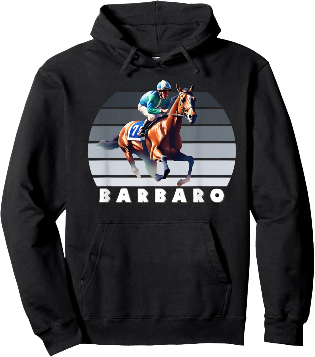 Barbaro Horse, Thoroughbred, Del Mar, Santa Anita Shirt Hoodie - Hoodie | Black