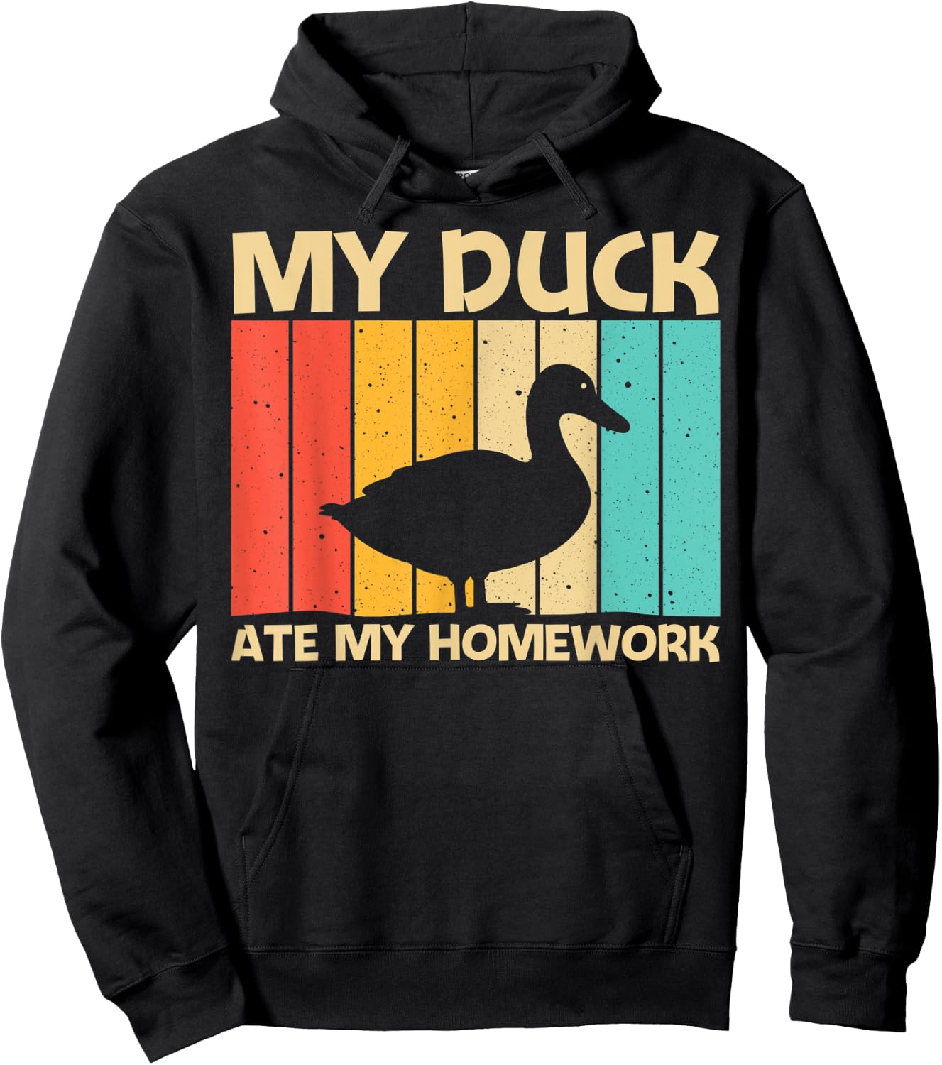 Funny Duck Design For Kids Boys Duck Farmer Hunting Lovers Hoodie - Hoodie | Black