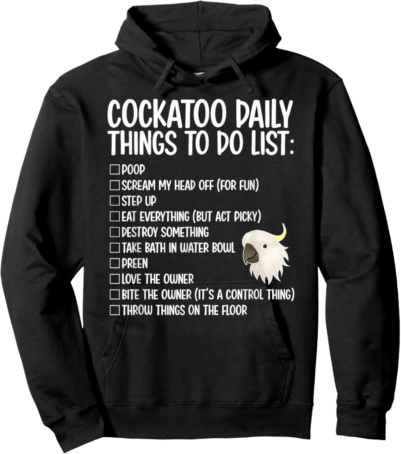 Cockatoo Daily Things Cockatoo Owner Cockatoo Mom Hoodie - Hoodie | Black