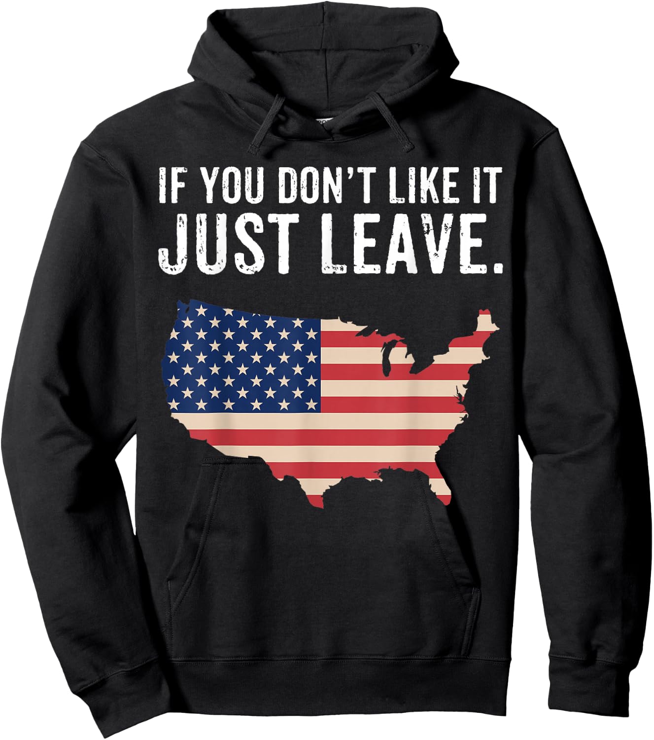 Betsy Ross If You Don't Like It Just Leave Patriotic Flag Women Men Hoodie - Hoodie | Black
