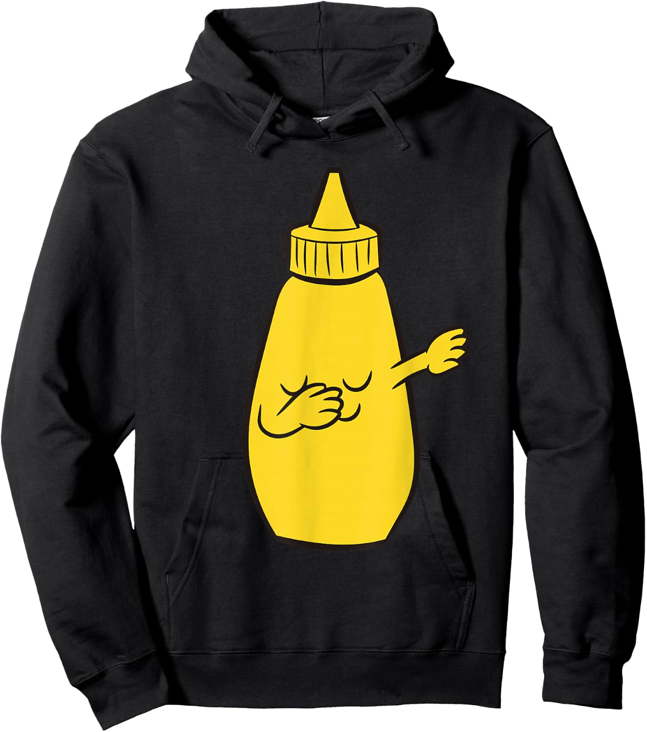 Dabbing Yellow Mustard Squeeze Bottle Funny Dancing Mustard Hoodie - Hoodie | Black