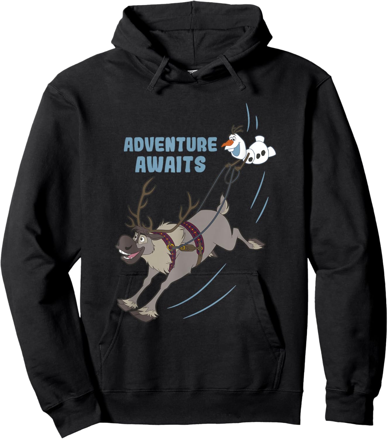 Disney Frozen 2 Happy Olaf & Sven Adventure Awaits Poster Hoodie - Hoodie | Black