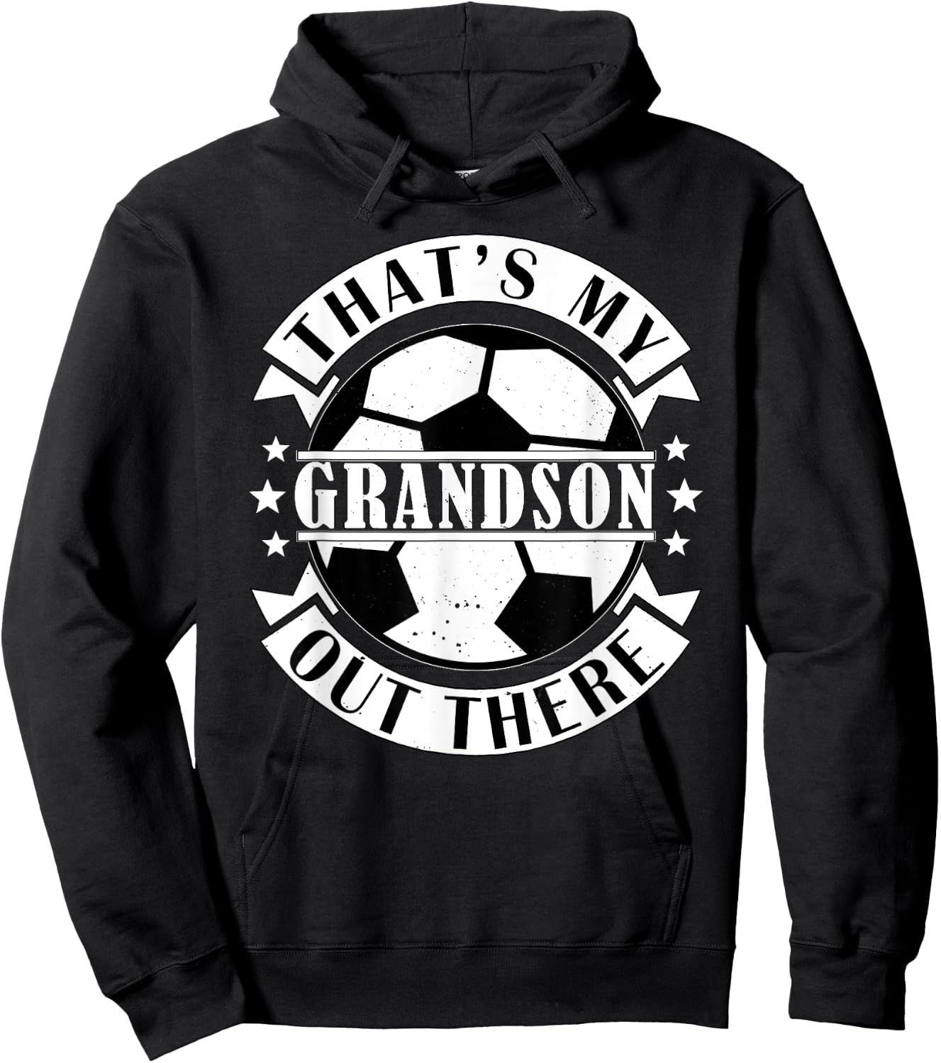 That's My Grandson Out There Soccer For Grandma Grandpa Hoodie - Hoodie | Black